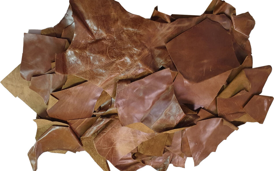 SKÓRA NATURALNA BRĄZOWA ŚCINKI 1,5kg WYSOKA JAKOŚĆ