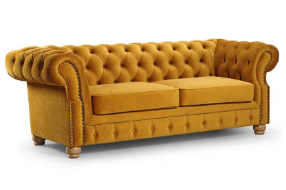 Sofa trzyosobowa pikowana Chesterfield Harper EsteliaStyle