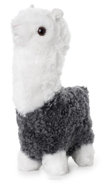Poduszka dekoracyjna z wełny, biała/srebrna Alpaca