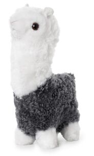 Poduszka dekoracyjna z wełny, biała/srebrna Alpaca